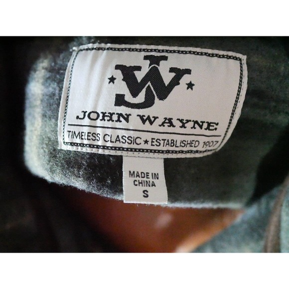 John Wayne Green Gray Fleece Pullover Small Polyester - Picture 8 of 11